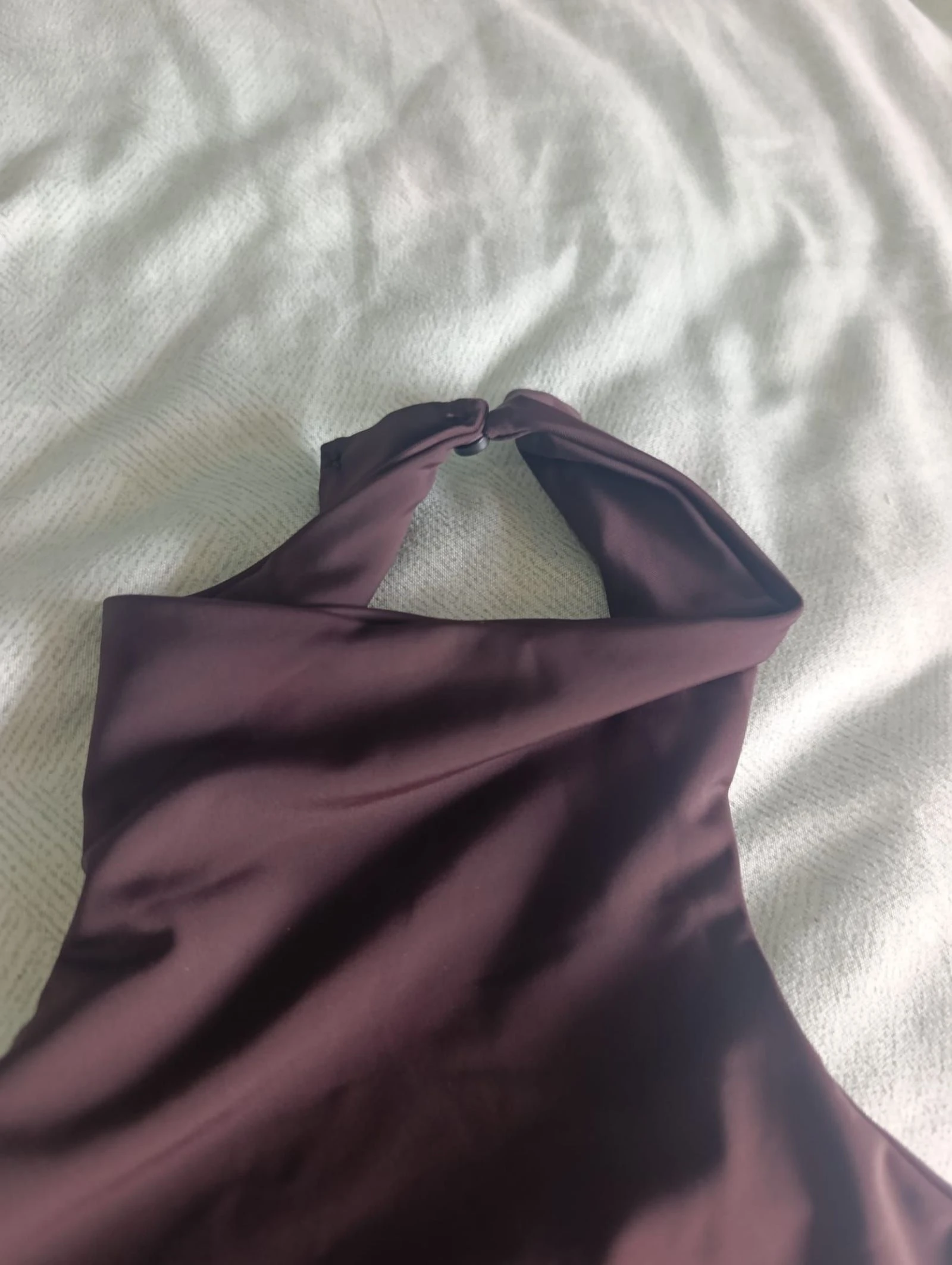 Sexy chocolate tie-neck Zara dress size L – photo 4
